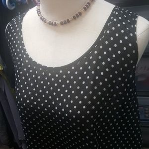 Torrid Retro Dot Chiffon Sharkbite Tank